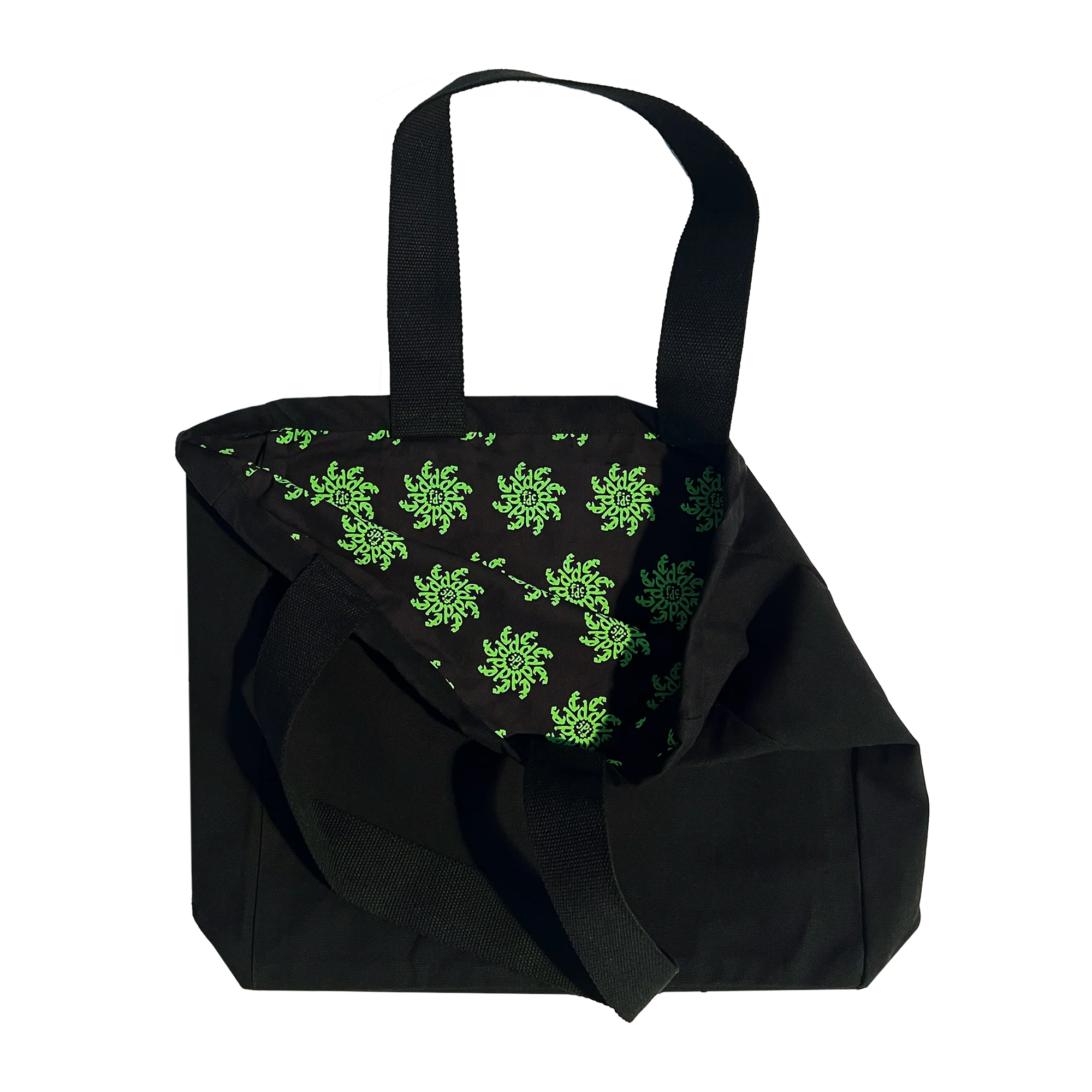 Spiral Monogram | Black Tote Bag - Image 3